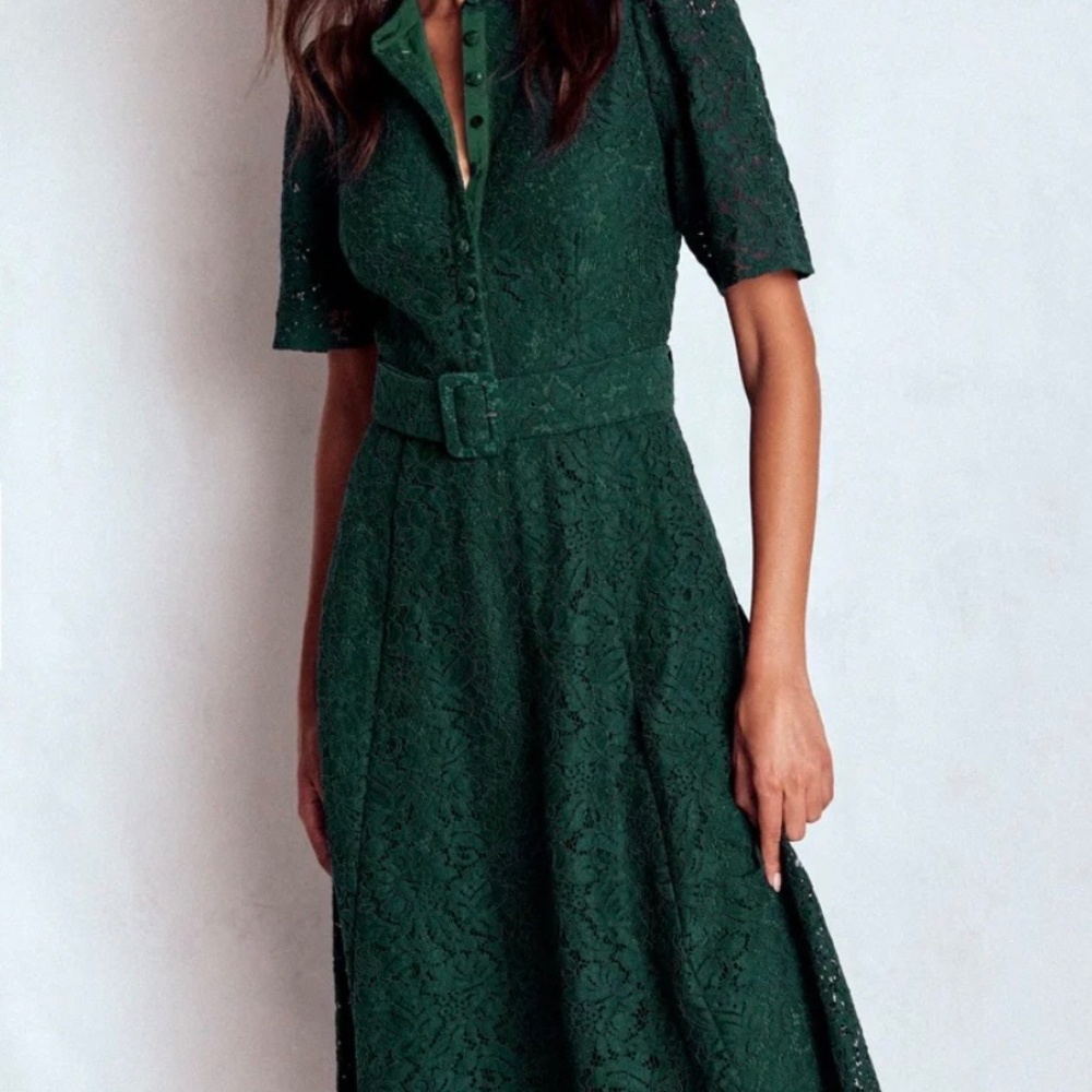 New Boden Green Lace Dress, size 6 - Picture 2 of 6